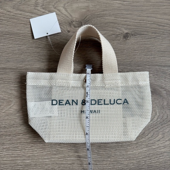 🆕 Dean & Deluca Hawaii Cream Limited Edition XS Mini Mesh Tote Bag with Strap
